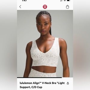 lululemon Align V-Neck Bra, C/D Cup